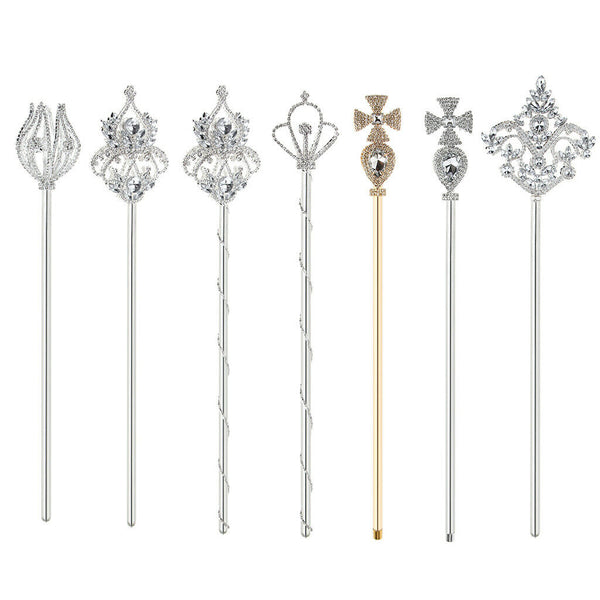 Dazzling Bridal Scepter Pageant Bridal Fairy Magic Wand Party Photo Props