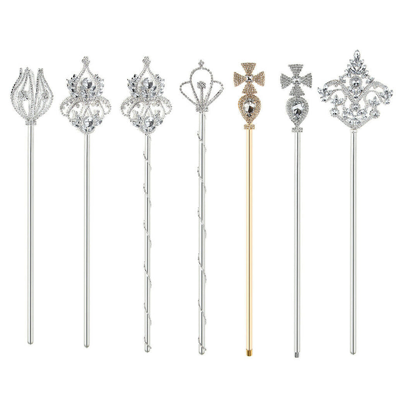 Dazzling Bridal Scepter Pageant Bridal Fairy Magic Wand Party Photo Props
