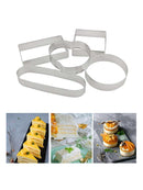 5Pcs/set Cake Mold Ring Stainless Cheese Tower Ring Baking tool Newest Useful
