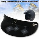 3-Snap Sun Shade Universal Fit Top Open Outdoor Cycling Motorcycle Helmet Visor