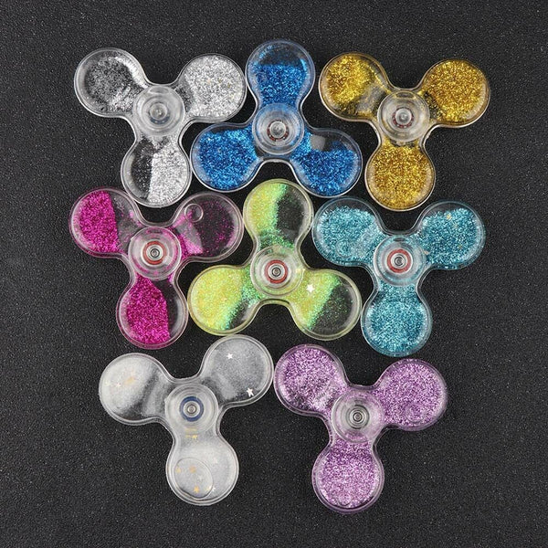 Quicksand Adults Decompression Tri Crystal Random Color Fingertip Gyro #gib
