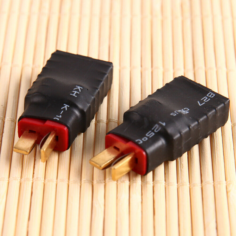 2pcs Wireless Female for Traxxas to T-Plug Deans Style Connector Adapter  A