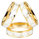 Enamel Silk Scarves Ring Pin Women's Scarf Accessories 3 Rings Sash Chiffon