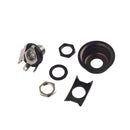 6.35mm 1/4'' Mono Output Jack Socket Plate for caster  Guitar Black