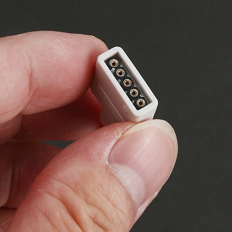 1 to 2 Female 5 Pin Flexible Connector RGBW LED Strip Splitter Cable White