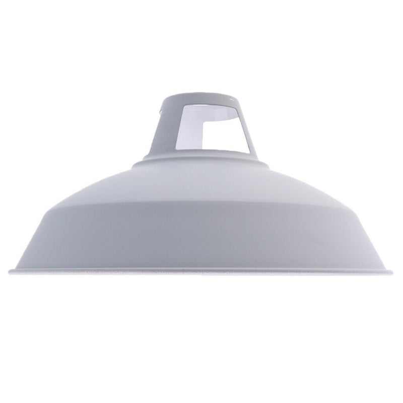2 Pcs Industrial Retro Iron Pendant Lamp Shade For Corridor Cafe Bar Grey