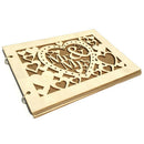 40 Page Wooden Decoration Signature Guest Books Handmade Mr & Mrs Love Wedd