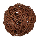 1pcs Coffee Round Rattan Wicker Ball Christmas Tree Ornament for Home Garden