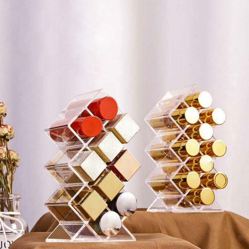 Fish Shape Lipstick Organizer Lip Gloss Storage Tower Makeup Stand for 10 Lip