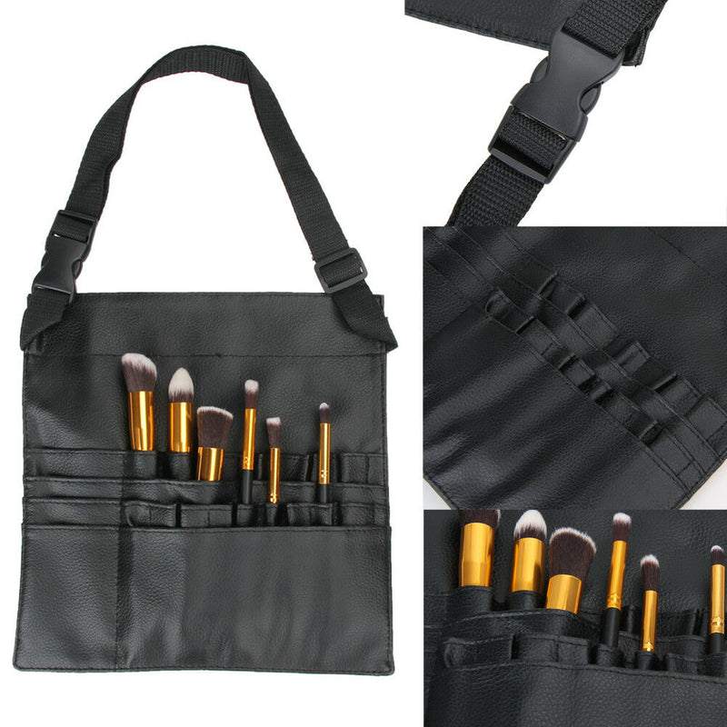 Waterproof Pro Makeup Cosmetic 18 Pockets Artist Brush Apron Belt Strap Bag Case
