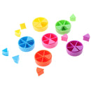 Pack of 42 Trivial Pursuit Game Pieces Pie Wedges for Math Fractions Game