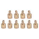 10pcs Coppe Slotted Head Valve Stem Caps Auto Car Motorcycle Schrader Valve