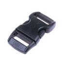 50pcs Outdoor Plastic Paracord Bracelet Black Curved Buckles Survival Tools A