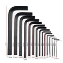 30 Piece Hex Wrench Hex Key Industrial Grade Metric Inch Flat Head Hex Wren