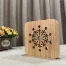 Snowflake Mode Wooden Night Light Bedroom Decor Lights Usb Light Switch Gif