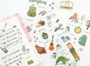 6x Camping Outfit Adhesive Stickers Scrapbooking DIY Decoration Diary BX