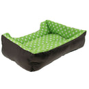 Pet Sofa Shape Dot Print Bed For Cats or Small Medium Dogs Green