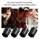 4pcs Double Bass Feet Support Stop Holder Non-slip Rubber Pad Mat Musical A