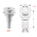 Thru Hull Bilge Pump Drain Vent Hose Fitting for Boat Marine Yachts (3/4) A
