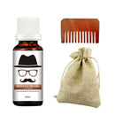 Beard Oil Comb Brush Beard Care Kit Mustache Grooming Travel Bag Set for Men