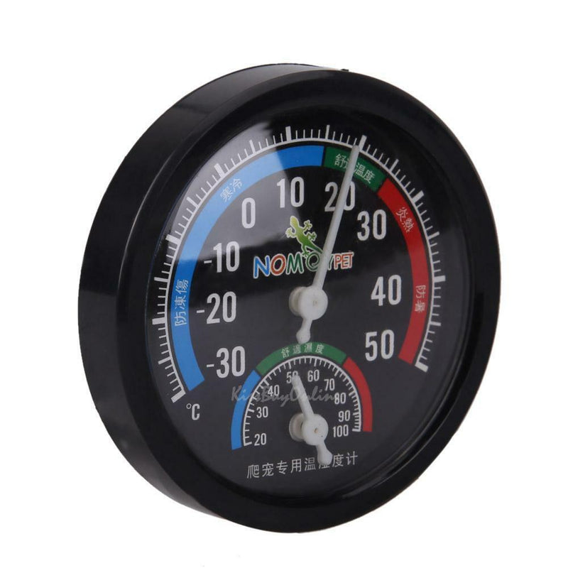 Reptile Vivarium Rearing Box Humidity Meter Thermometer Hygrometer Dial Gauges