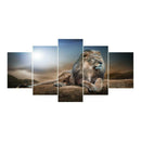 Lion 5D DIY Full Drill Diamond Painting 5-pictures Combination Crafts Kits