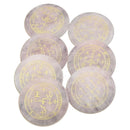 MagiDeal 7 pieces Natural Crystal Rose Crystal Quartz Engraved Reiki Symbol
