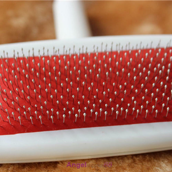 Red Puppy Cat Hair Grooming Slicker Comb Gilling Brush Quick Clean Tool Pet