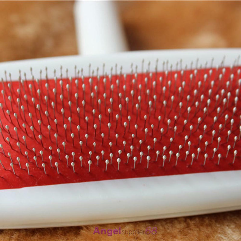 Red Puppy Cat Hair Grooming Slicker Comb Gilling Brush Quick Clean Tool Pet