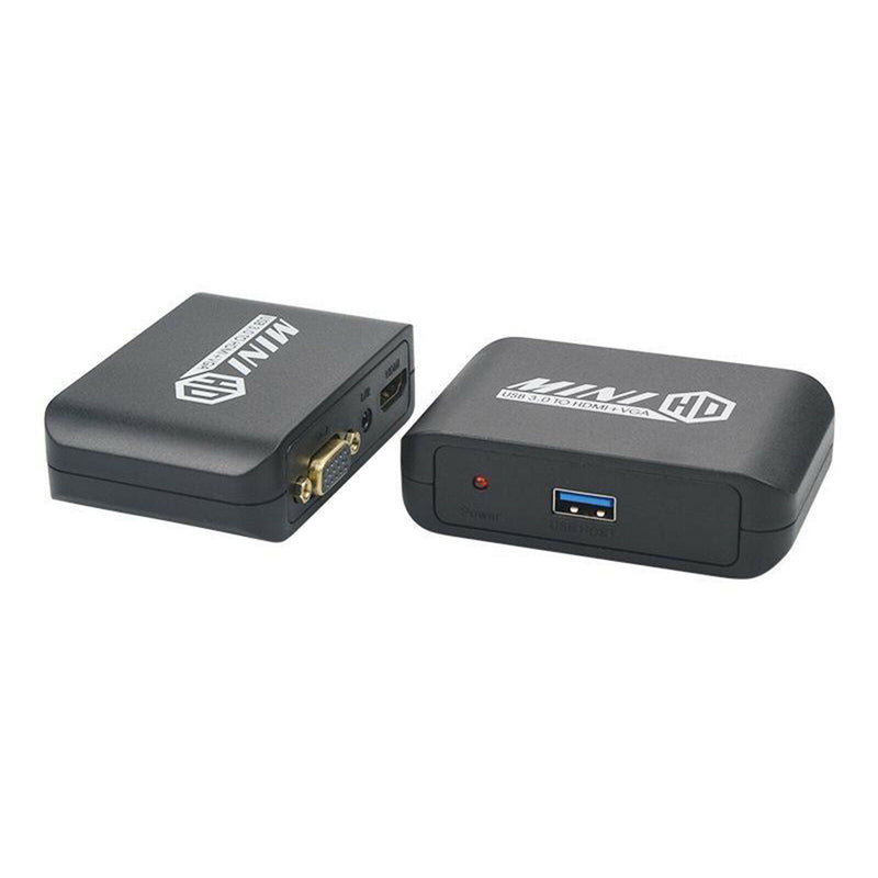 Full HD USB 3.0 to HDMI VGA Adapter Converter Dual Display Output For Laptop
