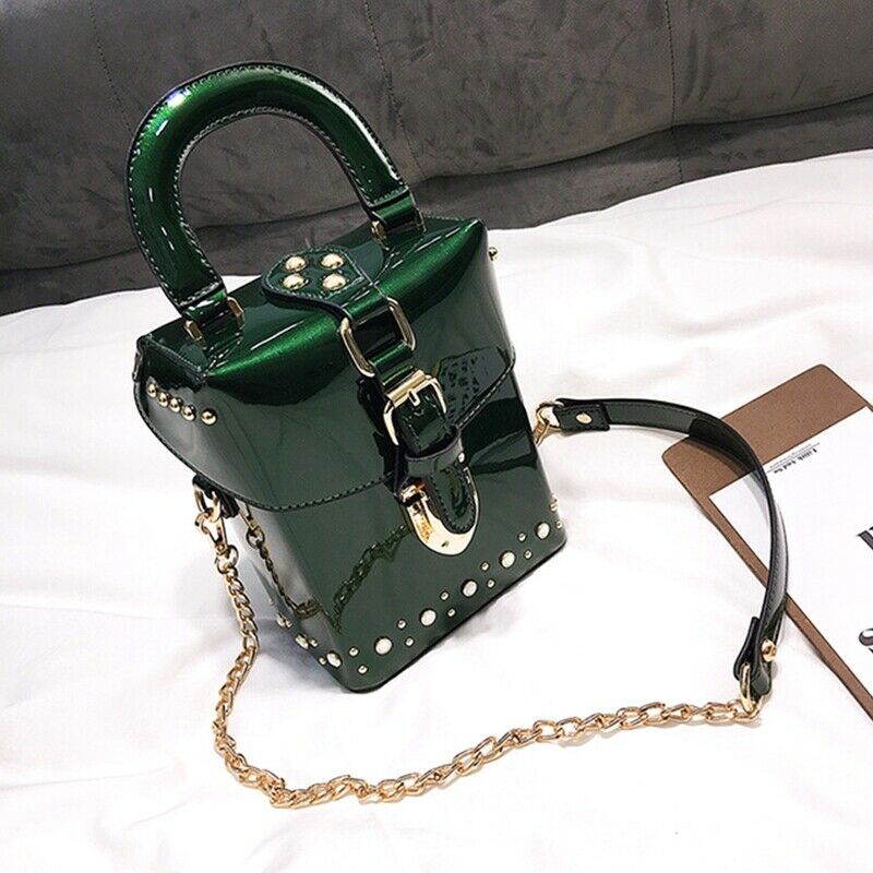 Diamond Box Handbags Mini Crossbody Bag For Women Messenger Bags(Green) I2H7