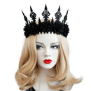 Dark Black Gothic Queens Flower Crown Hairband Headband Halloween Party Cost OZ