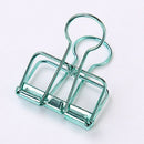 20 Pcs/Set Random Color Hollowed Out Design Binder Clip For Office School P