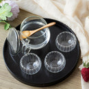 Round Serving Tray Serving Plate 2 Pieces Black Waiter Tray Gastro Tray, ÃƒËœ 27 +