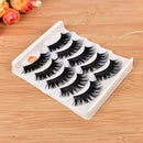 5 Pairs Blue+Black Long Thick Cross False Eyelashes Handmade eye lashes makeu FT