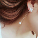 Butterfly Earrings Stud Threader Long Drop Dangle Tassel Crystal For Women Girls