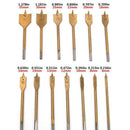13 Pcs Flat Spade Drill Bits Set Titanium Coating Wood Boring Bit 1/4 inch