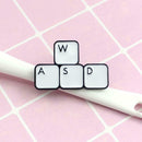 Retro Letters Keyboard Pin Brooches Creative Badges Unisex Jewelry Gifts