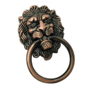 Lion Head Design Cabinet Drawer Dresser Cupboard Drop Ring Handle _Copper