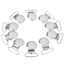 10Pcs Metal Pacifier Suspender Clips Holders for DIY Sewing Craft 2.5cm