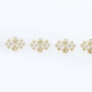 1 Yard Round Rhinestone Chain Ribbon Trim DIY Sewing Craft Decor 13mm White
