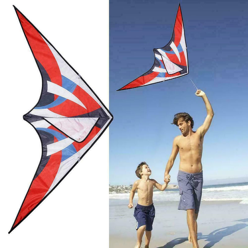 Huge Rainbow Delta Kites For Kids & Adults-47" Wide w/ Board Long Stripe & T6T3