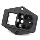 2 Pcs Inlet Male Power Socket With Fuse Rocker Switch, 5A Fuse 3 Pin Iec320
