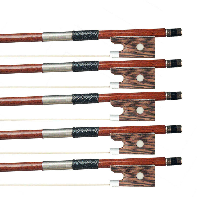 5 Pieces 1/8 Size Violin Bows Brown 52cm/20.42inch