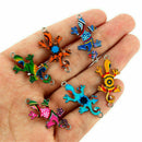 Gecko Charms/Pendant Random Color Connectors Accessory Jewellery DIY