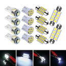 14Pcs LED Interior Package Kit For T10 31mm Map Dome License Plate Lights White