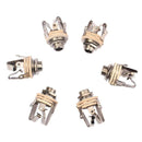 6Pcs Electric Guitar Bass Stereo Jack Dual Channel Jack 6.3Mm 6 Pack