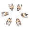 6Pcs Electric Guitar Bass Stereo Jack Dual Channel Jack 6.3Mm 6 Pack