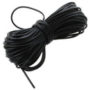 10m Round Artificial Leather Cord Threaded String - Black