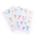 4pcs Jellyfish Dull Polish Decor Phone Stickers Stationery DIY Album PVC Stic JR